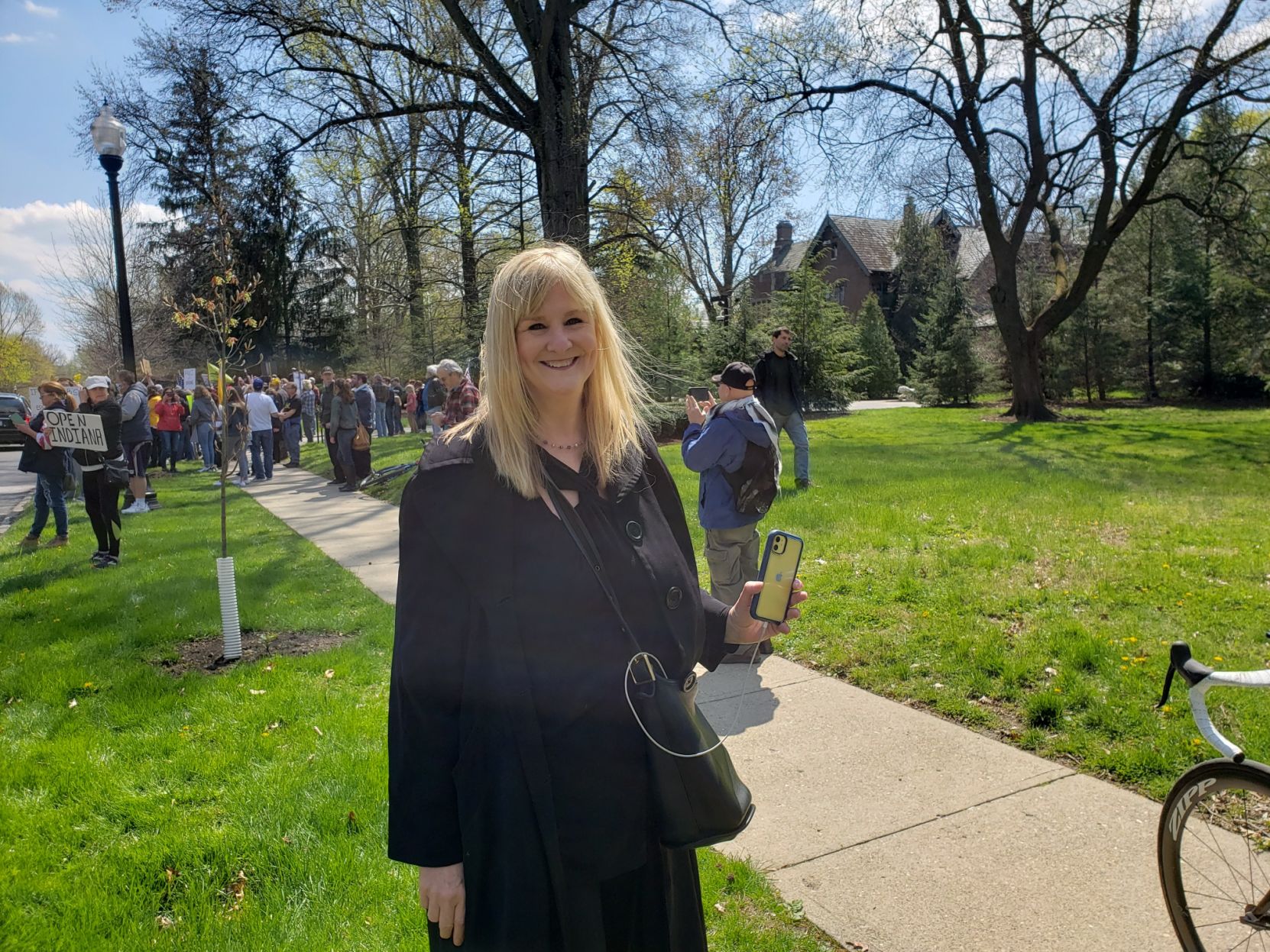 Melyssa Hubbard at protest